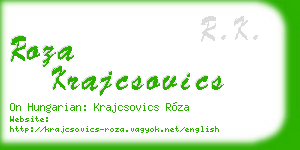 roza krajcsovics business card