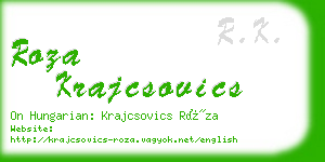 roza krajcsovics business card